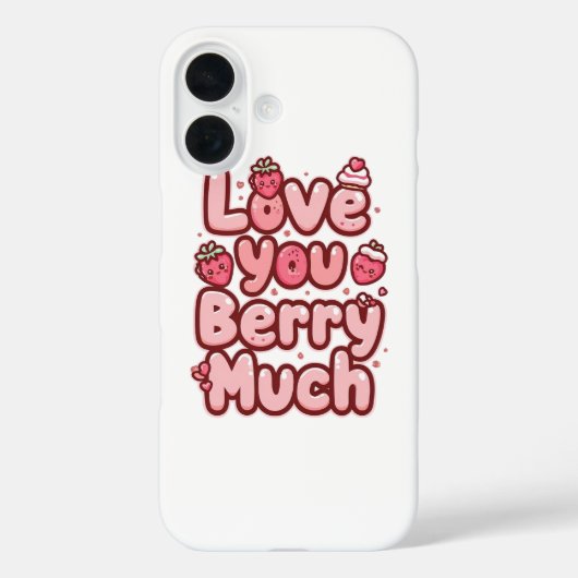 バレンタインデーのフルーツとカップケーキの名言 Case-Mate iPhoneケース (裏面)