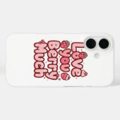 バレンタインデーのフルーツとカップケーキの名言 Case-Mate iPhoneケース (裏面 (横))