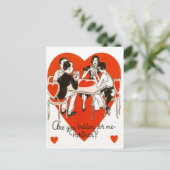 バレンタインデーのブリッジゲーム シーズンポストカード (スタンド正面)