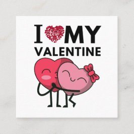 バレンタインデーのプレゼントが大好き スクエア名刺