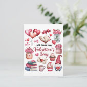 バレンタインデーのプレゼントになる本 ポストカード (スタンド正面)