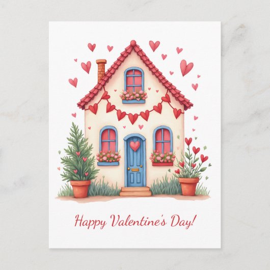 バレンタインデーのプレゼントに最適！ハートのカード
 シーズンポストカード (正面)