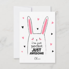 バレンタインデーのプレゼント | かわいいウサギ ピンク ファン 招待状