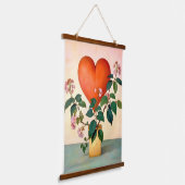 バレンタインデーのプレゼント 吊り下げ型タペストリー (傾斜あり)