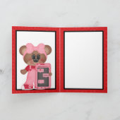 バレンタインデーのベアグリーティングカード シーズンカード (内部)