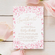 バレンタインデーのベビーシャワー カード Little Sweetheart