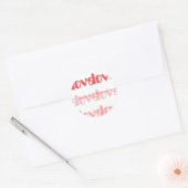 バレンタインデーのペアデザイン ラウンドシール (封筒)