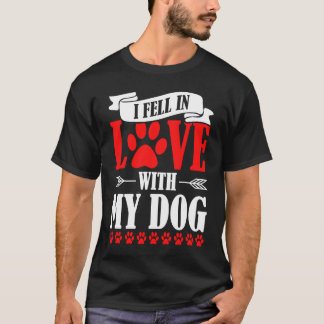 バレンタインデーのペットと恋に落ちた Tシャツ