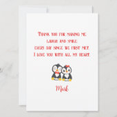 バレンタインデーのペンギンカップル (裏面)