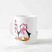 バレンタインデーのペンギン コーヒーマグカップ (正面左)