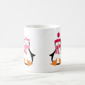 バレンタインデーのペンギン コーヒーマグカップ (中央)
