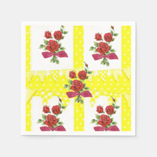 バレンタインデーのペーパーナプキン スタンダードカクテルナプキン (正面)
