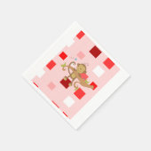 バレンタインデーのペーパーナプキン　猿 スタンダードカクテルナプキン (角)