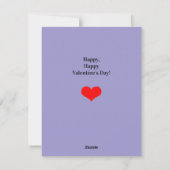 バレンタインデーのホリデーカードです シーズンカード (裏面)