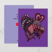 バレンタインデーのホリデーカードです シーズンカード (正面/裏面)