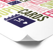 バレンタインデーのポスター署名 ポスター (角)