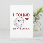 バレンタインデーのポメラニア犬愛好者の贈り物を見つけた シーズンカード (スタンド正面)