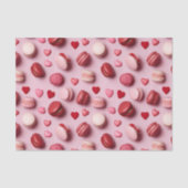 バレンタインデーのマカロン Cookie ハート 薄葉紙 (正面)