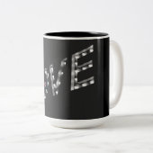 バレンタインデーのマグカップをライトアップ ツートーンマグカップ (正面右)