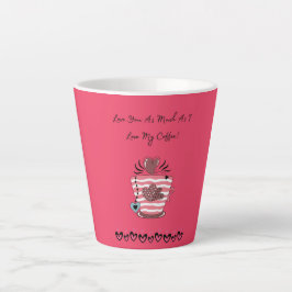 バレンタインデーのマグカップ カフェラテマグ