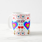 バレンタインデーのマグカップ コーヒーマグカップ (正面左)