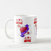 バレンタインデーのマグカップ コーヒーマグカップ (左)