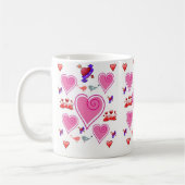 バレンタインデーのマグカップ コーヒーマグカップ (左)