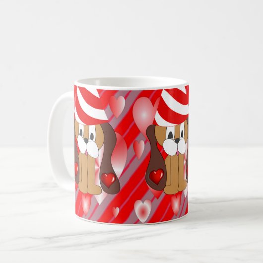 バレンタインデーのマグカップ コーヒーマグカップ (正面左)