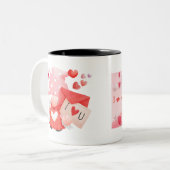 バレンタインデーのマグカップ ツートーンマグカップ (正面左)