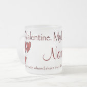 バレンタインデーのマグカップ(3) – カスタマイズ フロストグラスマグカップ (正面左)