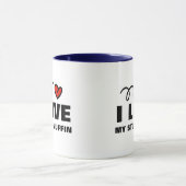 バレンタインデーのマグ男性への| Iの愛私のスタッドのマフィン マグカップ (中央)
