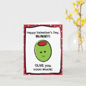 バレンタインデーのミイラ カード (黄色い花)