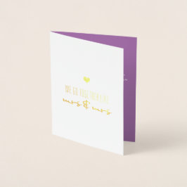 バレンタインデーのミセスとミセスのように一緒に行く 箔カード