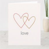 バレンタインデーのミニマリスト カード (正面)
