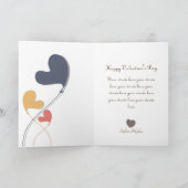 バレンタインデーのミニマル シーズンカード (内部)