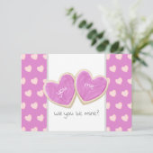 バレンタインデーのメッセージカードに最適なクッキー カード (スタンド正面)