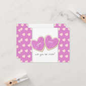 バレンタインデーのメッセージカードに最適なクッキー カード (正面/裏面インサイチュ)