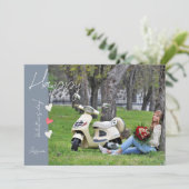 バレンタインデーのモダンなスクリプト写真 シーズンカード (スタンド正面)