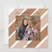 バレンタインデーのモダンスクリプト写真 カード (正面)