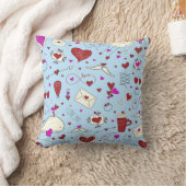 バレンタインデーのモチーフ – シームレスパターン1 クッション (ブランケット)