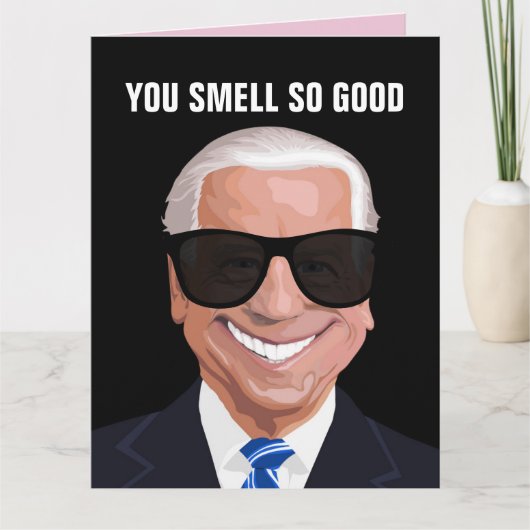 バレンタインデーのユーモアたっぷりのジョー・バイデンからのグリーティング、大きなカード カード (正面)