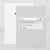 バレンタインデーのユーモアを自動補完するなんて面白いね シーズンカード (正面/裏面)