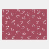 バレンタインデーのラッピング紙と花ハート ラッピングペーパーシート (正面2)