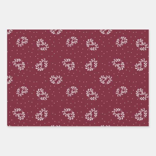 バレンタインデーのラッピング紙のシームレスなパターン ラッピングペーパーシート (正面)