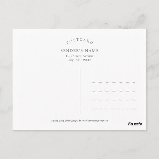 バレンタインデーのラブハガキがいっぱい ポストカード (裏面)