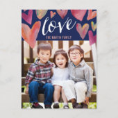 バレンタインデーのラブハガキがいっぱい ポストカード (正面)