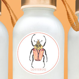 バレンタインデーのラブバグシール シール