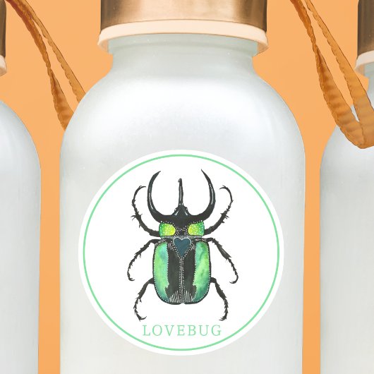 バレンタインデーのラブバグシール シール