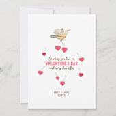 バレンタインデーのラブバードのホリデーカードを贈ろう シーズンカード (正面)