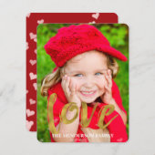 バレンタインデーのラブフォトカード シーズンカード (正面/裏面)